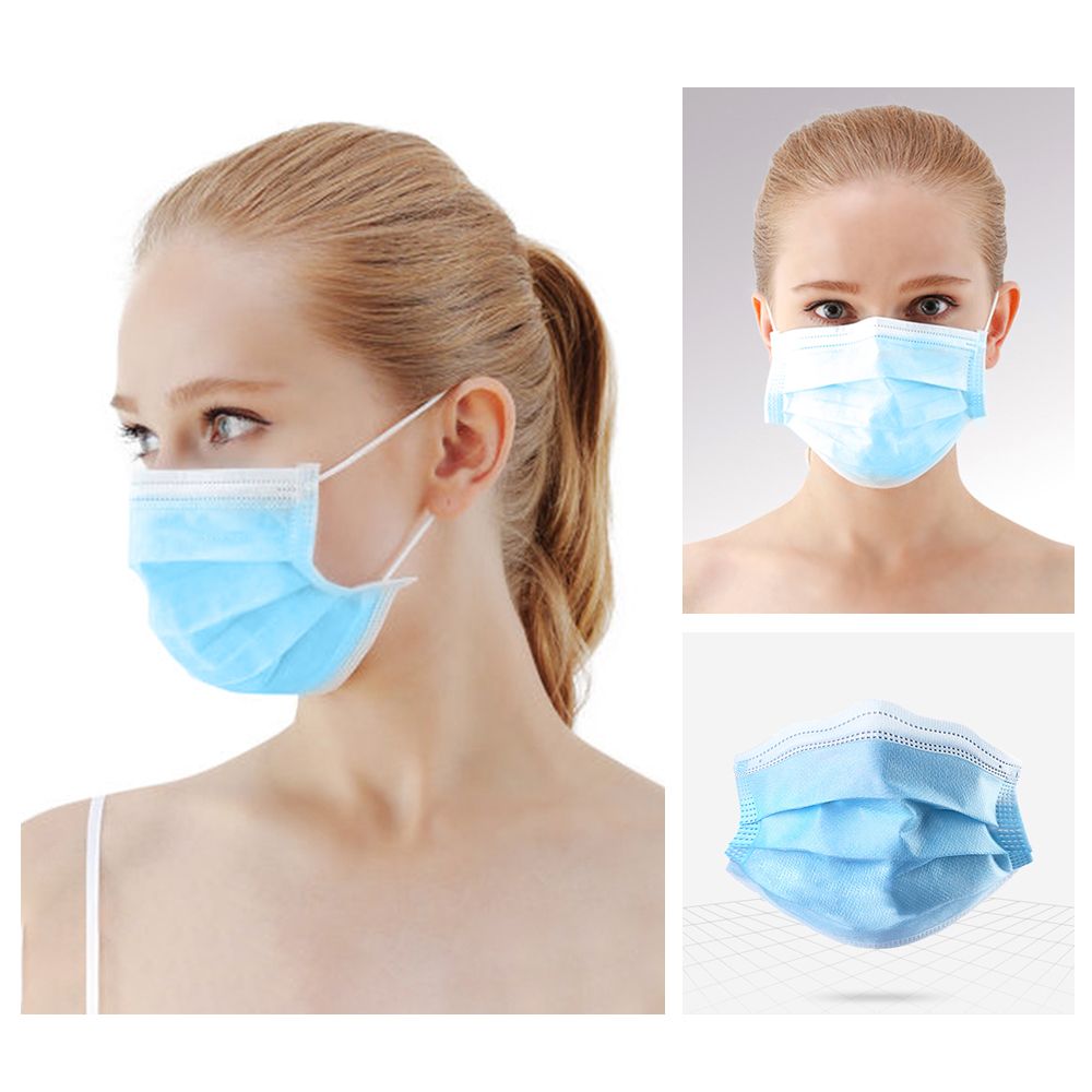 50PCS Face Mask Disposable Stop PM2.5 Particle Face Cover