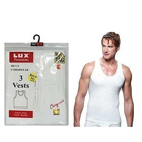 Men's White Underwear 3 In 1