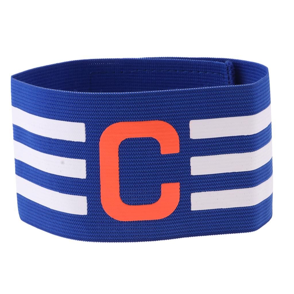 CAPTAIN'S ARM BAND Football Soccer Sports Nylon Armband #2 Blue