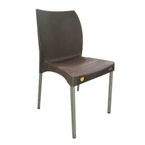 Plastic Armless Chair With Iron Legs-6 Sets