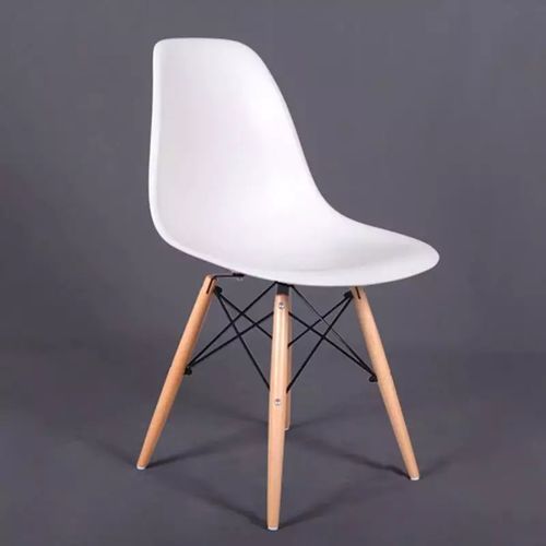 EAMES INSPIRED EIFFEL DSR PLASTIC CHAIR WHITE