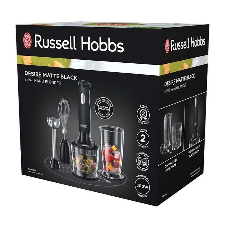 Desire 3 In 1 Hand Blender - Matt Black