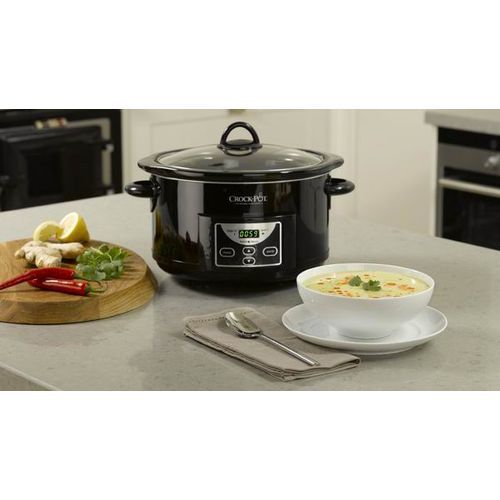 4.7L Gloss Black Digital Countdown Slow Cooker