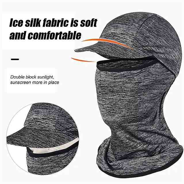 Motorcycle Full Face Sunshade Cover Cap Headscarf Band-Grey
