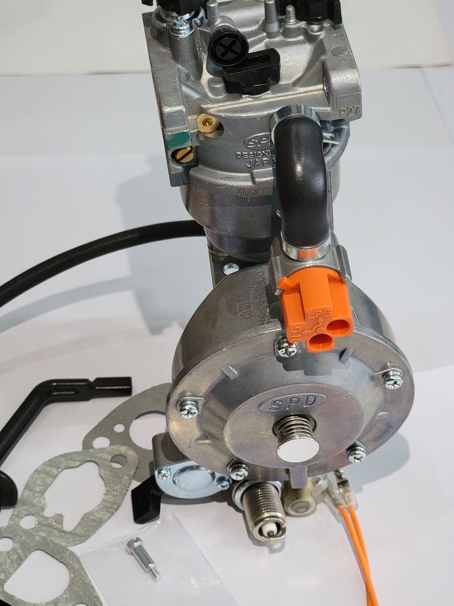 Gas Carburetor Hybrid,(LPG,LNG,CNG,PMS)With Iridium Spark Plug For 4.5Kva 12Kva Generator.
