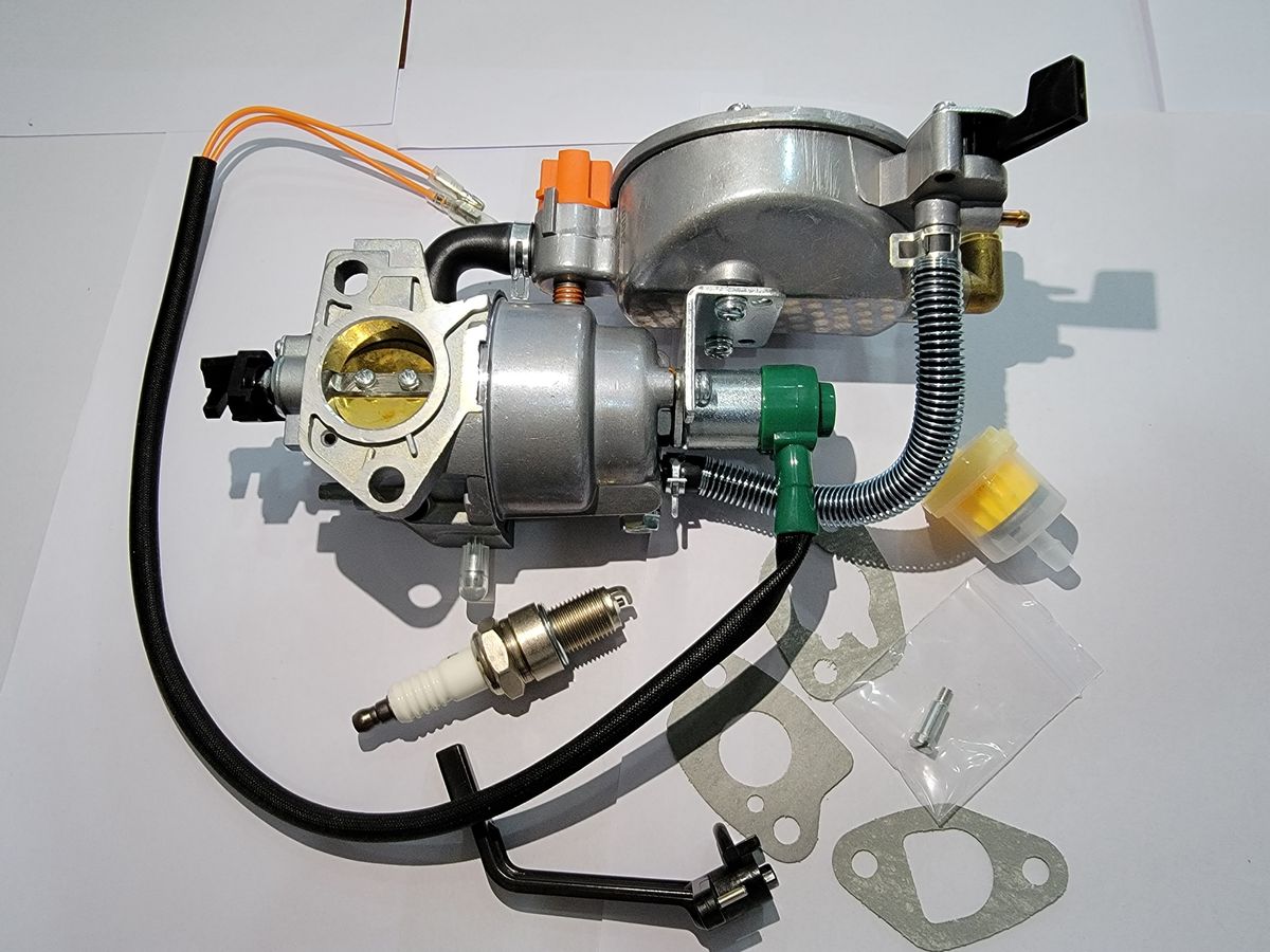 Gas Carburetor Hybrid,(LPG,LNG,CNG,PMS)With Iridium Spark Plug For 4.5Kva 12Kva Generator.