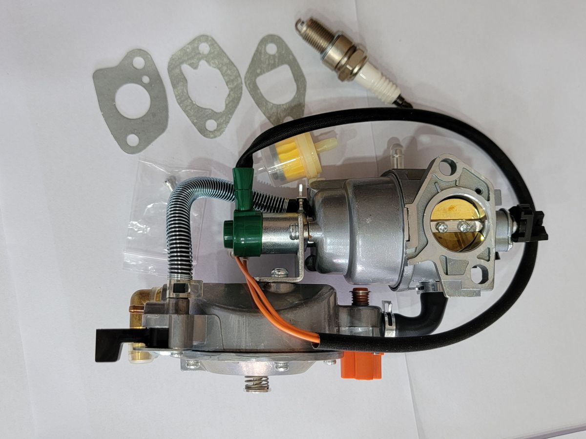 Gas Carburetor Hybrid,(LPG,LNG,CNG,PMS)With Iridium Spark Plug For 4.5Kva 12Kva Generator.