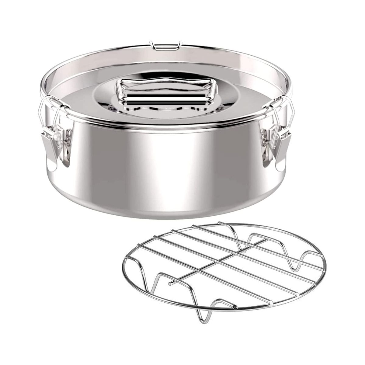 Flan Pan Flanera Mold Stainless Steel Flan Mold with Lid - Flan Maker for 6 Quart Pot