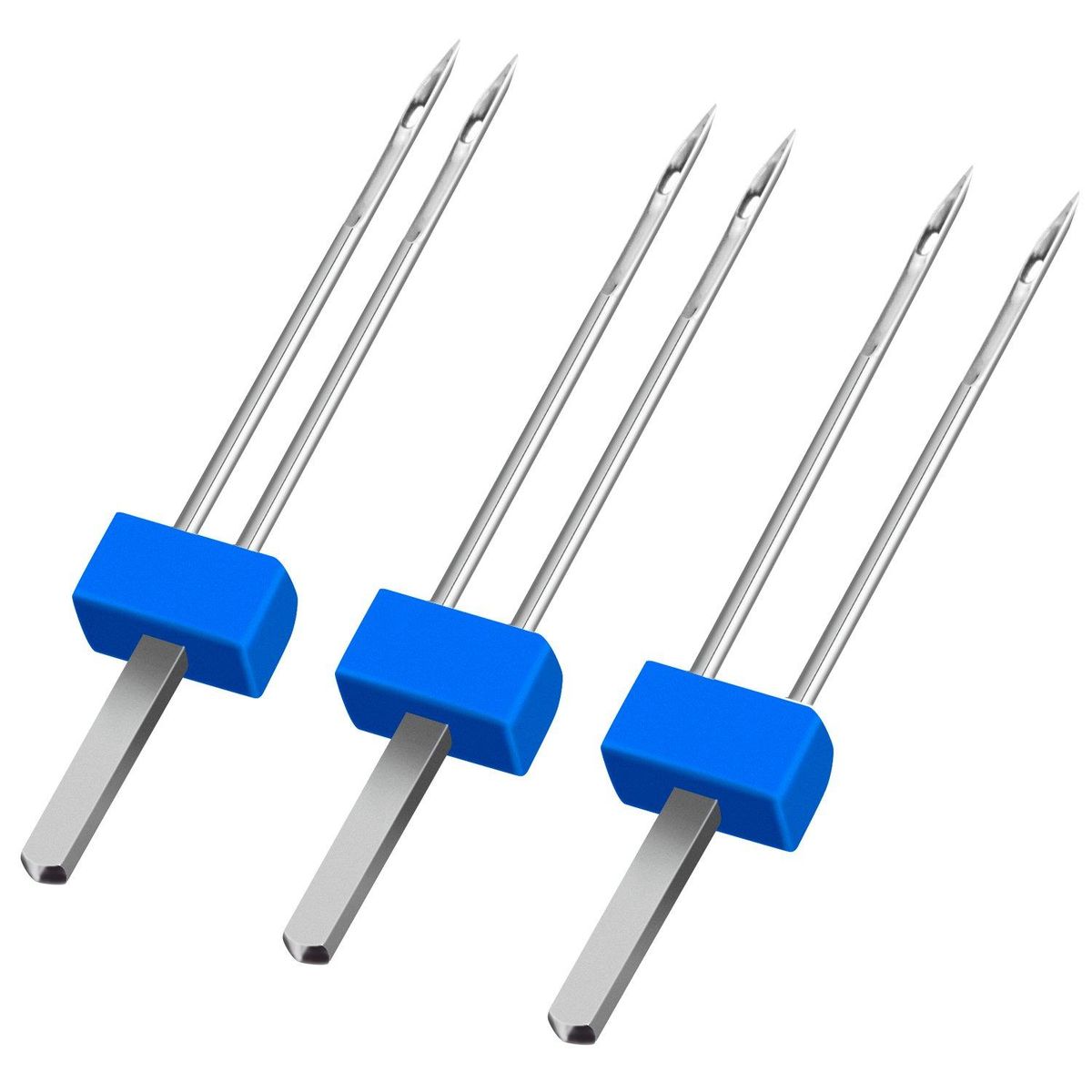 3 Pcs Double Twin Needles Pins (3 Size Mixed 2.0/90 3.0/90 4.0/90) With 3Pcs Groove Pintuck Presser Foot Sewing Machine Accessories