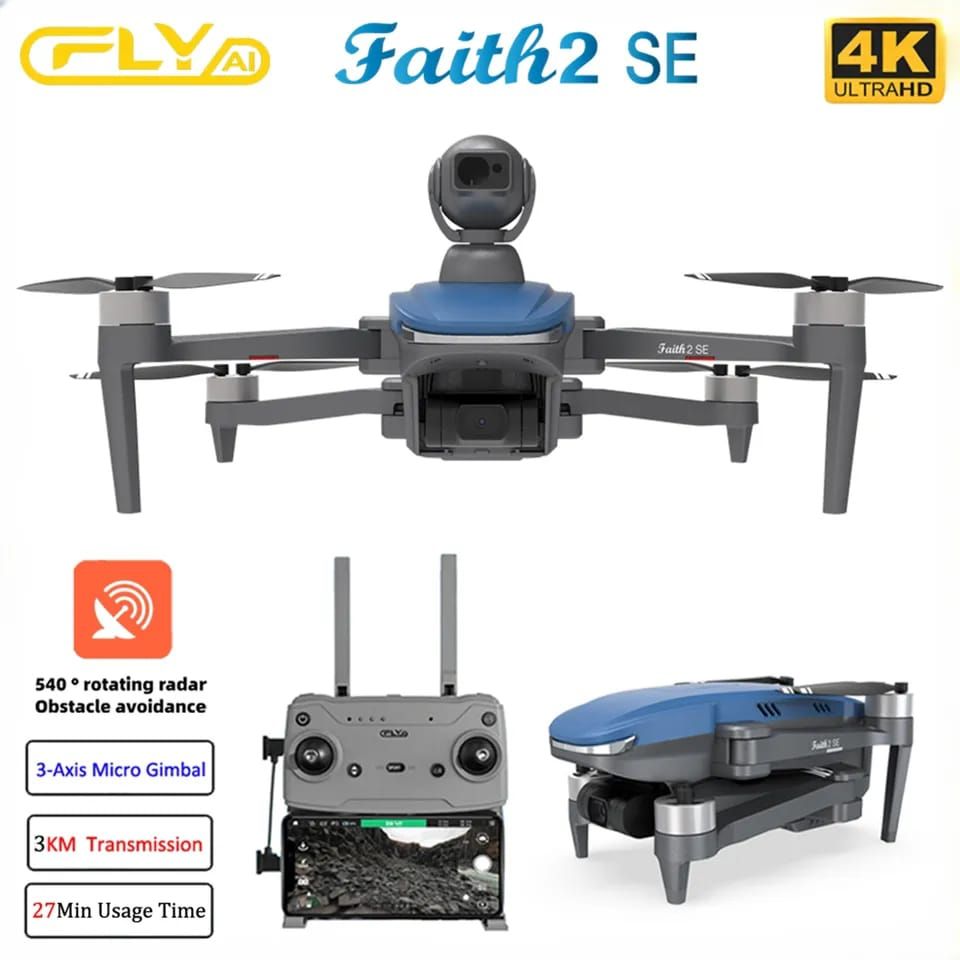 Faith 2 SE Obstacle Avoidance Professional Wifi 5G Drone Camera HD 4K & 3 Batteries GPS Drone
