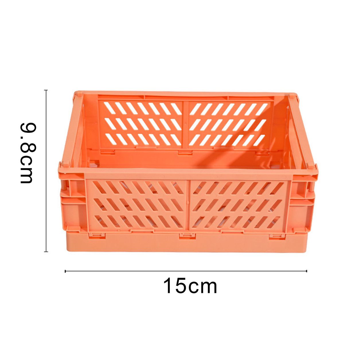 Storage Basket Collapsible Large Capacity Plastic-Pink