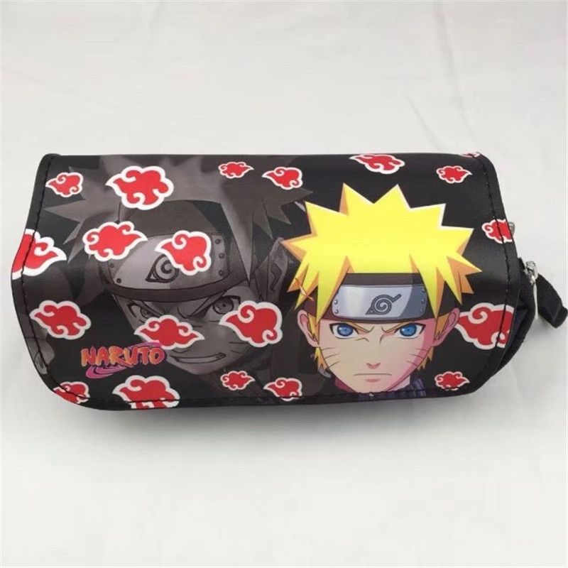 Anime Naruto Pencil Case Children Double Zipper Student Supplies Stationery Pencil Bag Pencil  Back To School