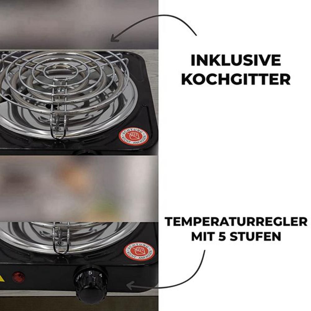 Electric Single Burner Cooktop, Compact and Portable,