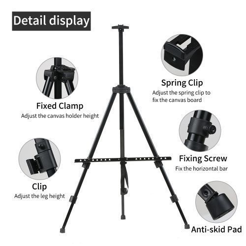 1.6 Meters Aluminum Adjustable T-Sign Easel Stand/Artist Tripod With Bag