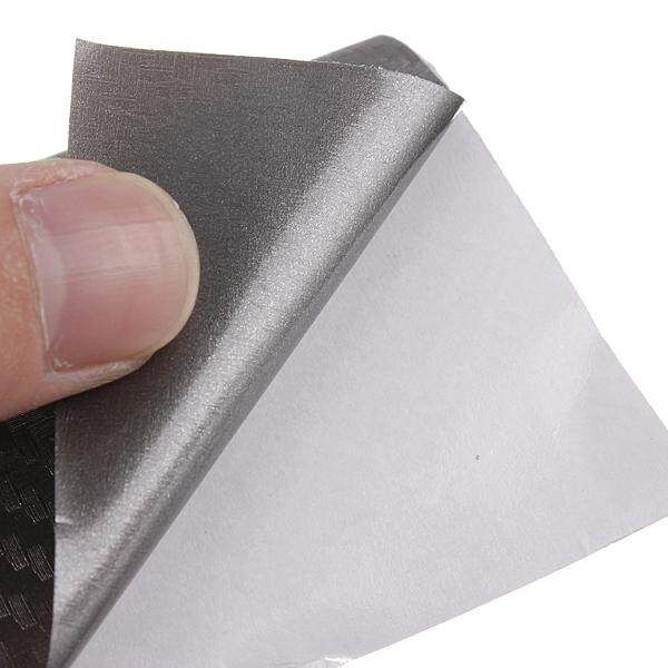 2 PCS 4"x8" 10x20cm 3D Carbon Fiber Vinyl Wrap Film Car Vehicle Sticker Sheet Roll (Gray)