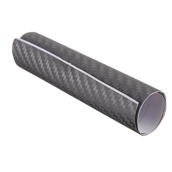 2 PCS 4"x8" 10x20cm 3D Carbon Fiber Vinyl Wrap Film Car Vehicle Sticker Sheet Roll (Gray)
