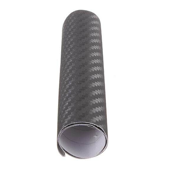 2 PCS 4"x8" 10x20cm 3D Carbon Fiber Vinyl Wrap Film Car Vehicle Sticker Sheet Roll (Gray)