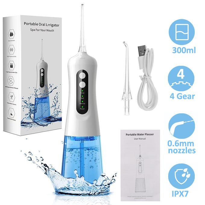 300ML Water Tank Oral Irrigator 3 Modes 140psi USB Rechargea