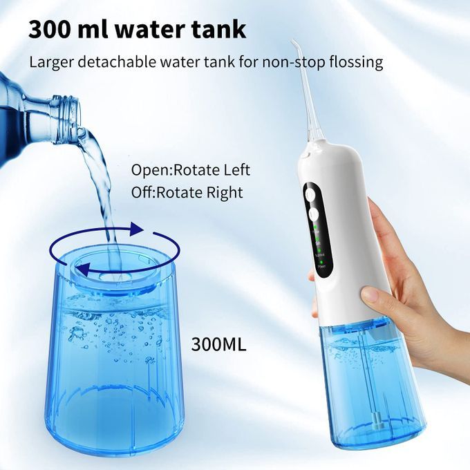 300ML Water Tank Oral Irrigator 3 Modes 140psi USB Rechargea