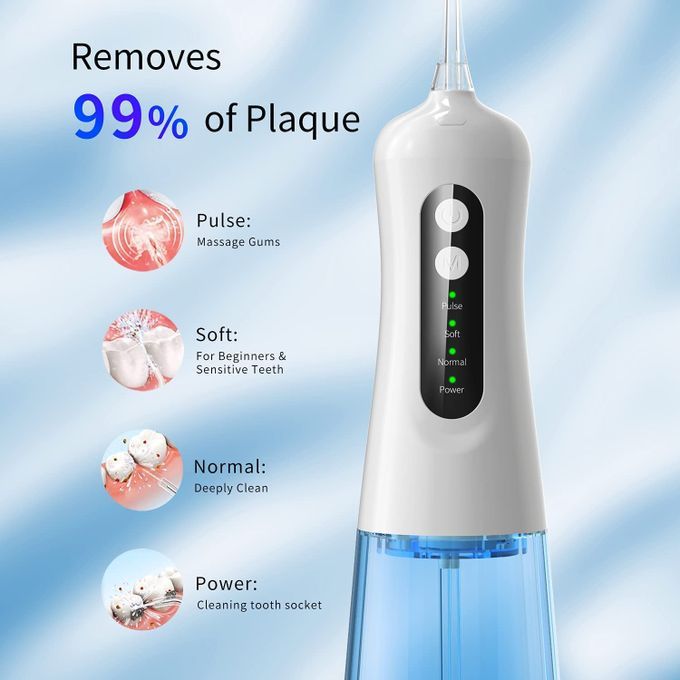 300ML Water Tank Oral Irrigator 3 Modes 140psi USB Rechargea