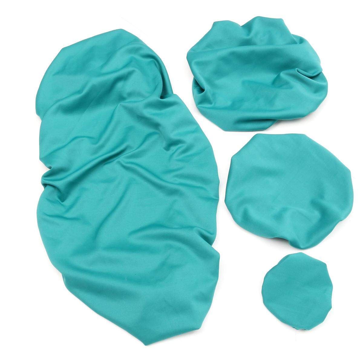 4Pcs Dental Unit Chair Cover Sleeves Cushion Protector Headrest Dentist Stool Set Blue