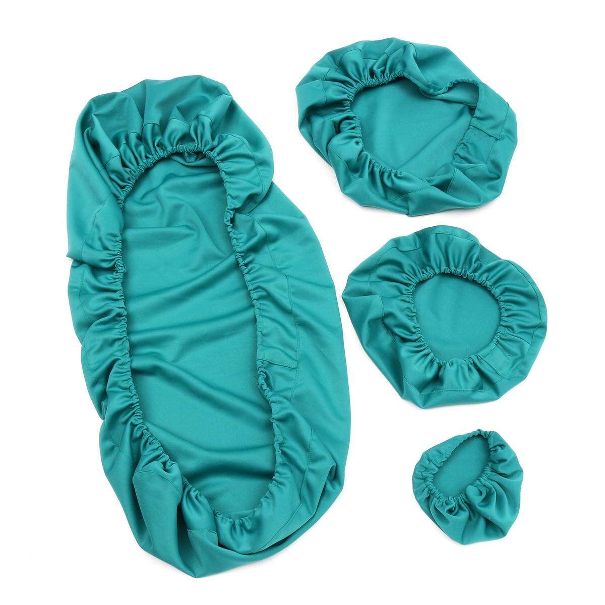 4Pcs Dental Unit Chair Cover Sleeves Cushion Protector Headrest Dentist Stool Set Blue