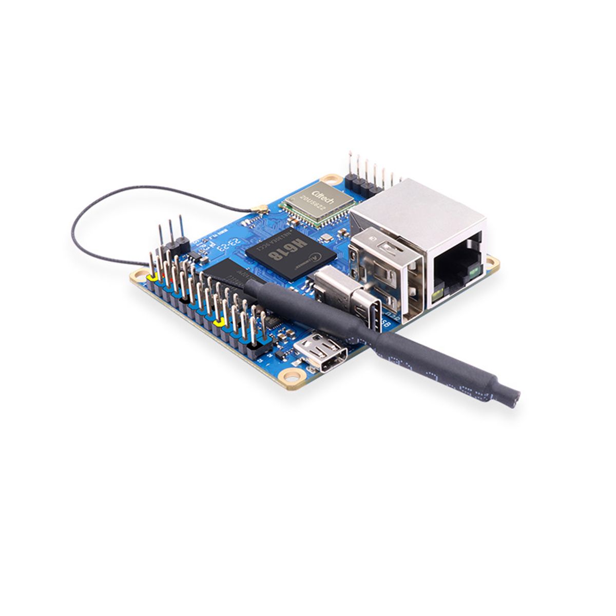 For Orange Pi Zero 3 Development Board 1GB+Heat Sink H618 WiFi5+BT 5.0 Gigabit LAN for Android 12 Debian12 Ubuntu22.04