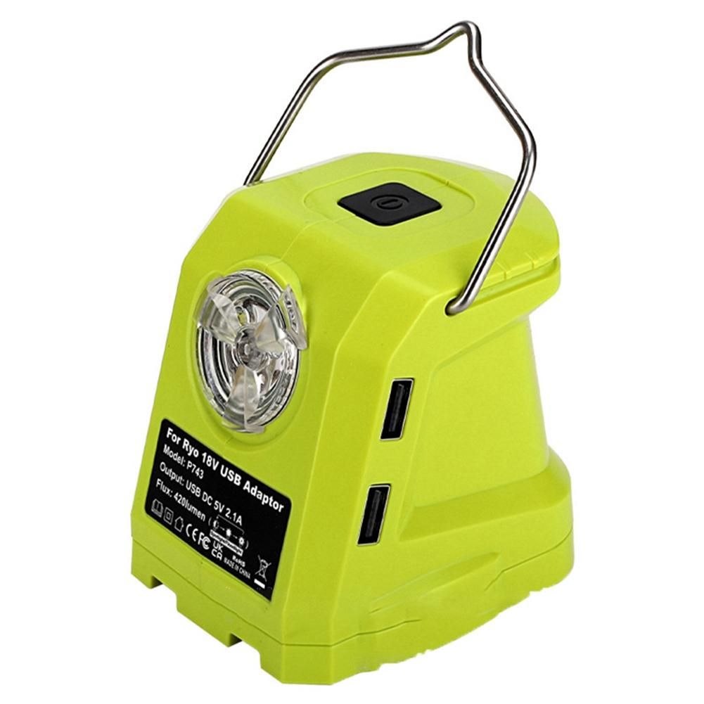 LED Work Light for RYOBI 14.4V-18V Li-Ion Battery Dual USB