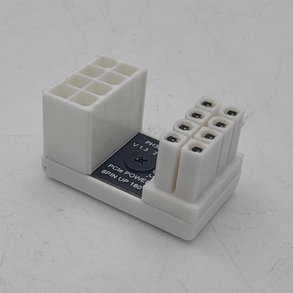180 Degree 8 Pin Steering Connector Desktop Computer Accessories Angled Turning Connectors for Graphics Card
