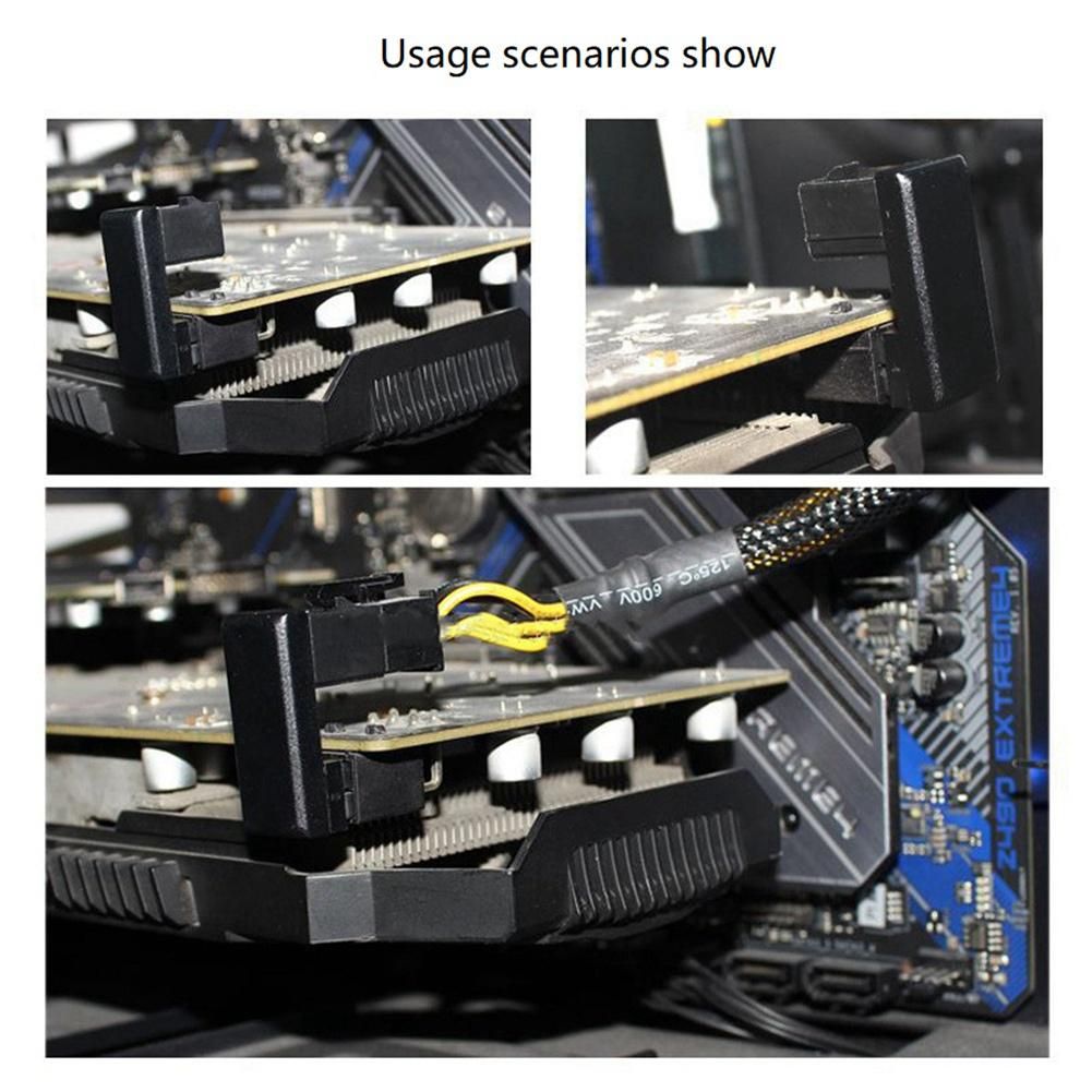 180 Degree 8 Pin Steering Connector Desktop Computer Accessories Angled Turning Connectors for Graphics Card