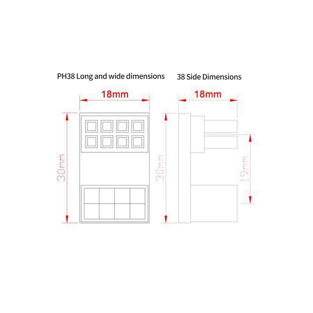 180 Degree 8 Pin Steering Connector Desktop Computer Accessories Angled Turning Connectors for Graphics Card