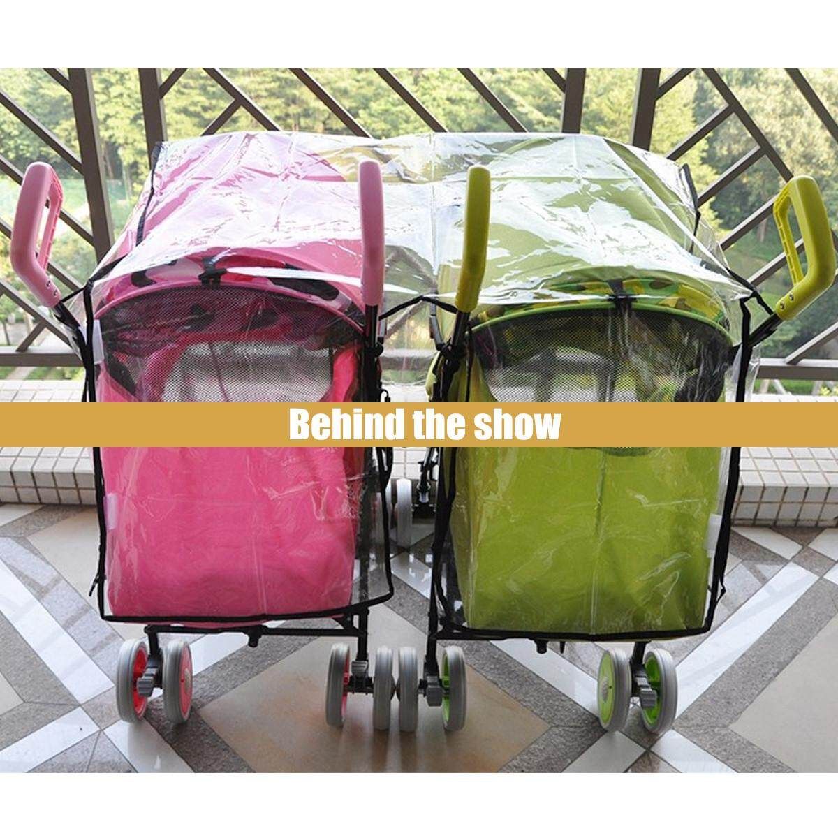 Universal Baby Kid Clear Double Pushchair Twins Pram Stroller Rain Cover