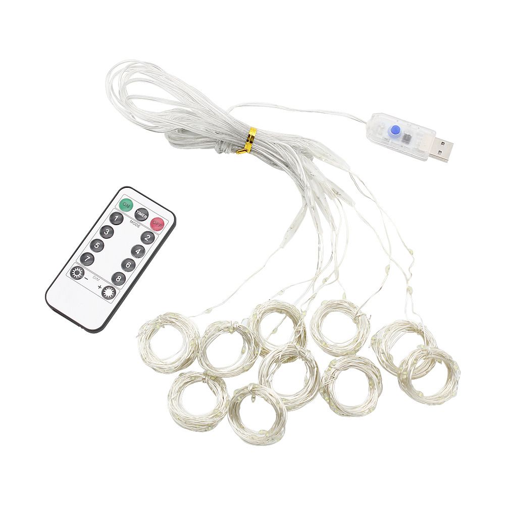3m LED Fairy Lights Garland Curtain Lamp Remote Control USB String Lights New Year Christmas Decorations For Home Bedroom Window