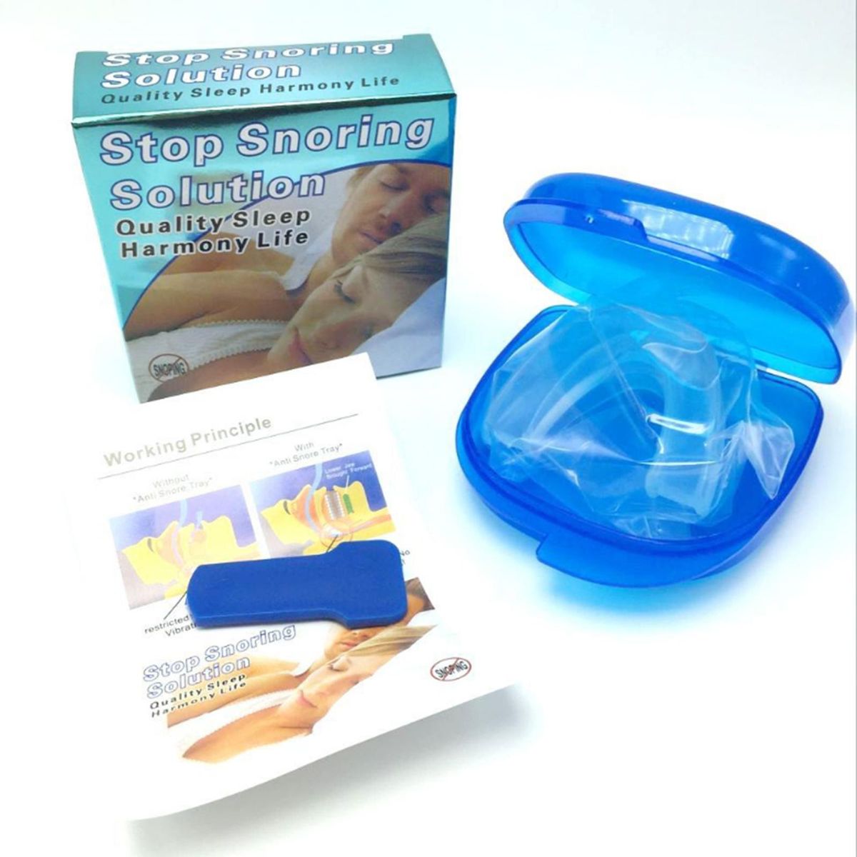 Moldable Teeth Guard with Storage Case Anti-snoring Device Nighttime Teeth Grinding Mouthguard Food-grade EVA Material Dental Care