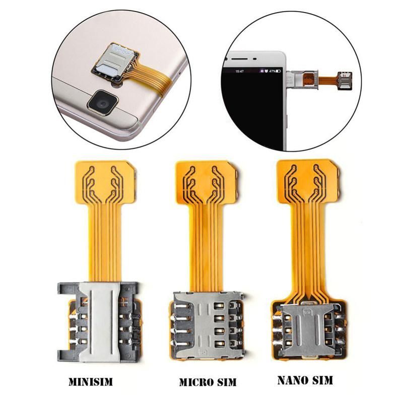 TF Hybrid Sim Slot Dual SIM Card Adapter Micro SD Extender-