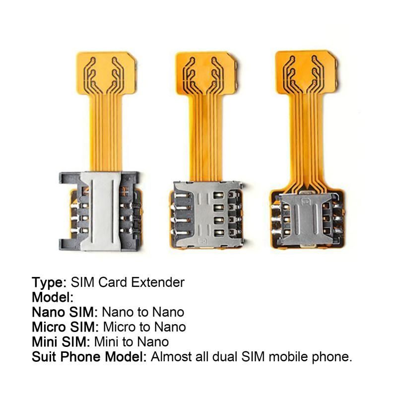 TF Hybrid Sim Slot Dual SIM Card Adapter Micro SD Extender-