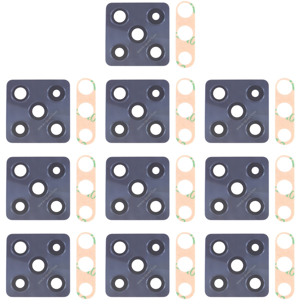 10 PCS Back Camera Lens For Infinix Zero 8 / Zero 8i X687, X687B