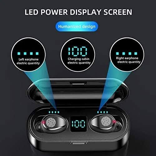 Wireless Earbuds Bluetooth Headphones Earpods Earpiece Fingerprint Touch Control  Bass Iphone Headset