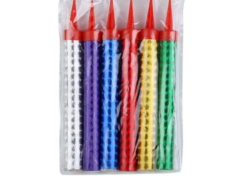 6Pieces-Multi Colour HAPPY BIRTHDAY Decorative Cake Candles