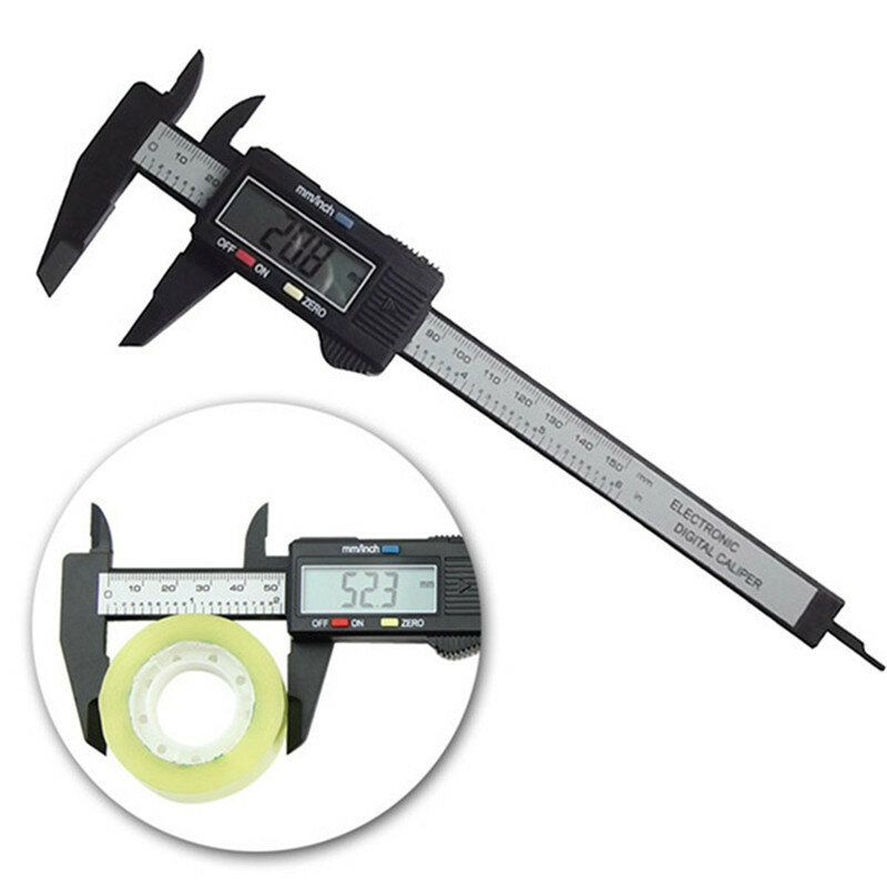 6-inch 150mm Electronic Digital Caliper Ruler Carbon Fiber