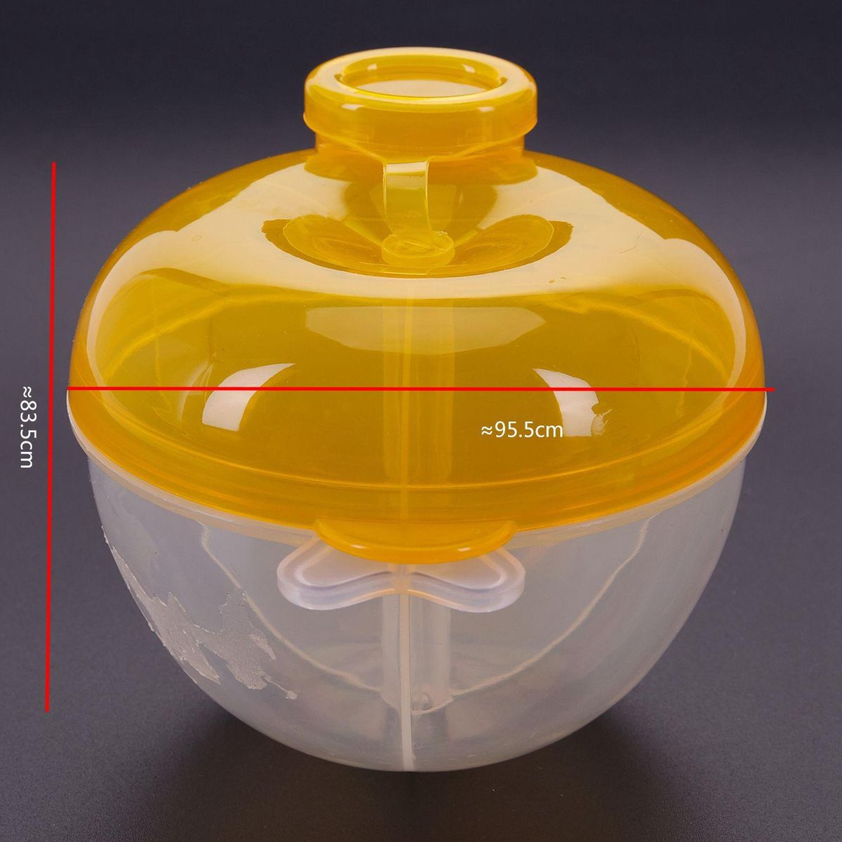 Formula Dispenser, Non-Spill Baby Milk Powder Dispenser and Snack Cup, Baby Food Storage Container (Yellow)