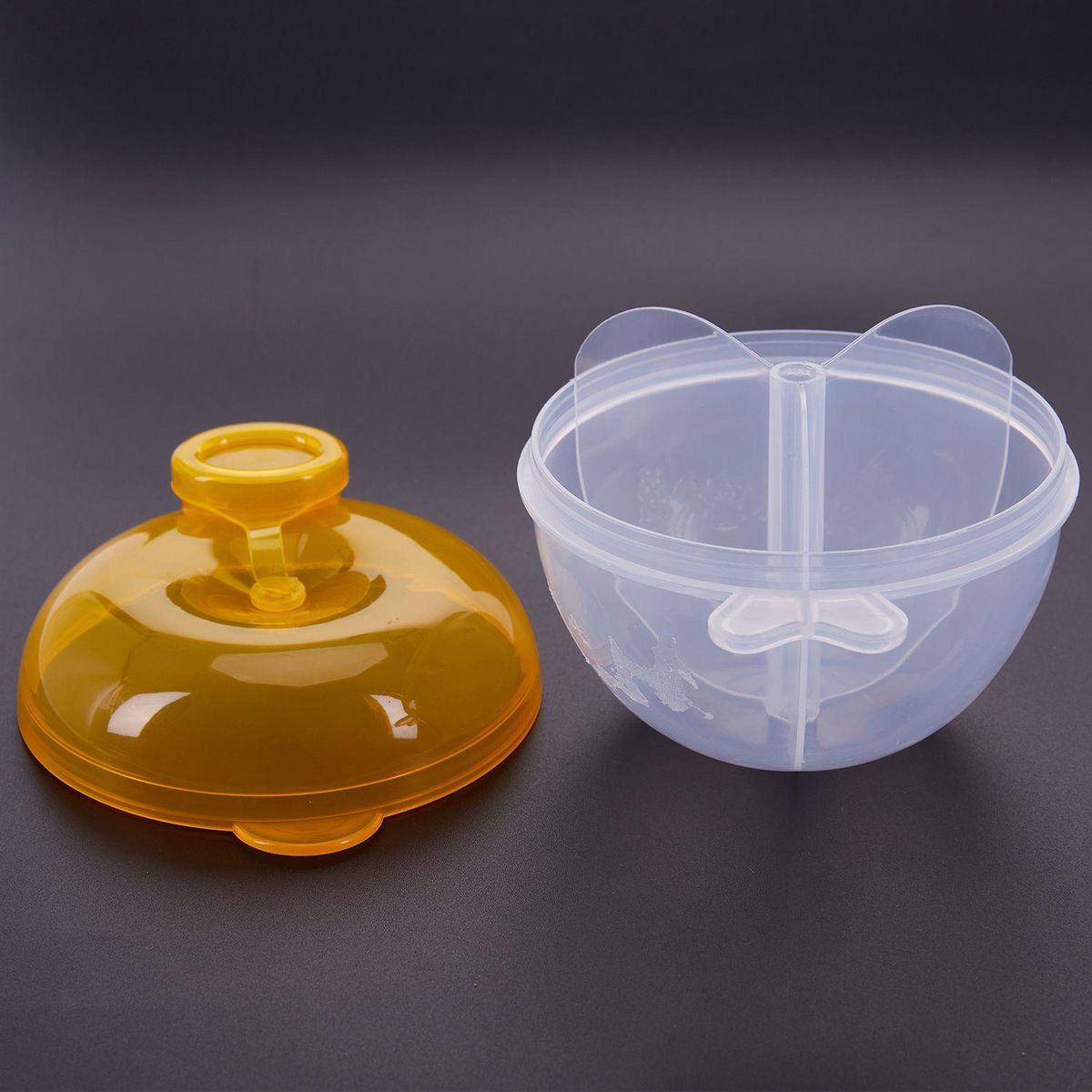 Formula Dispenser, Non-Spill Baby Milk Powder Dispenser and Snack Cup, Baby Food Storage Container (Yellow)