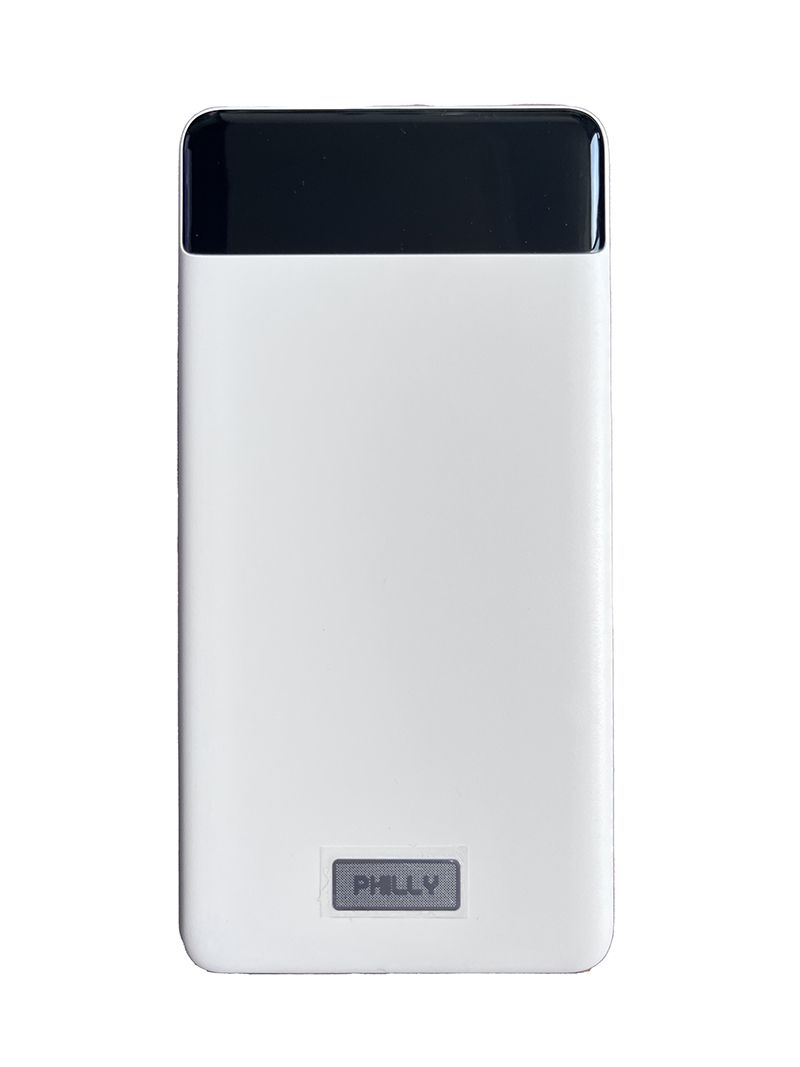 J84 White  10000 Mah Power-Bank Dual Fast Charging