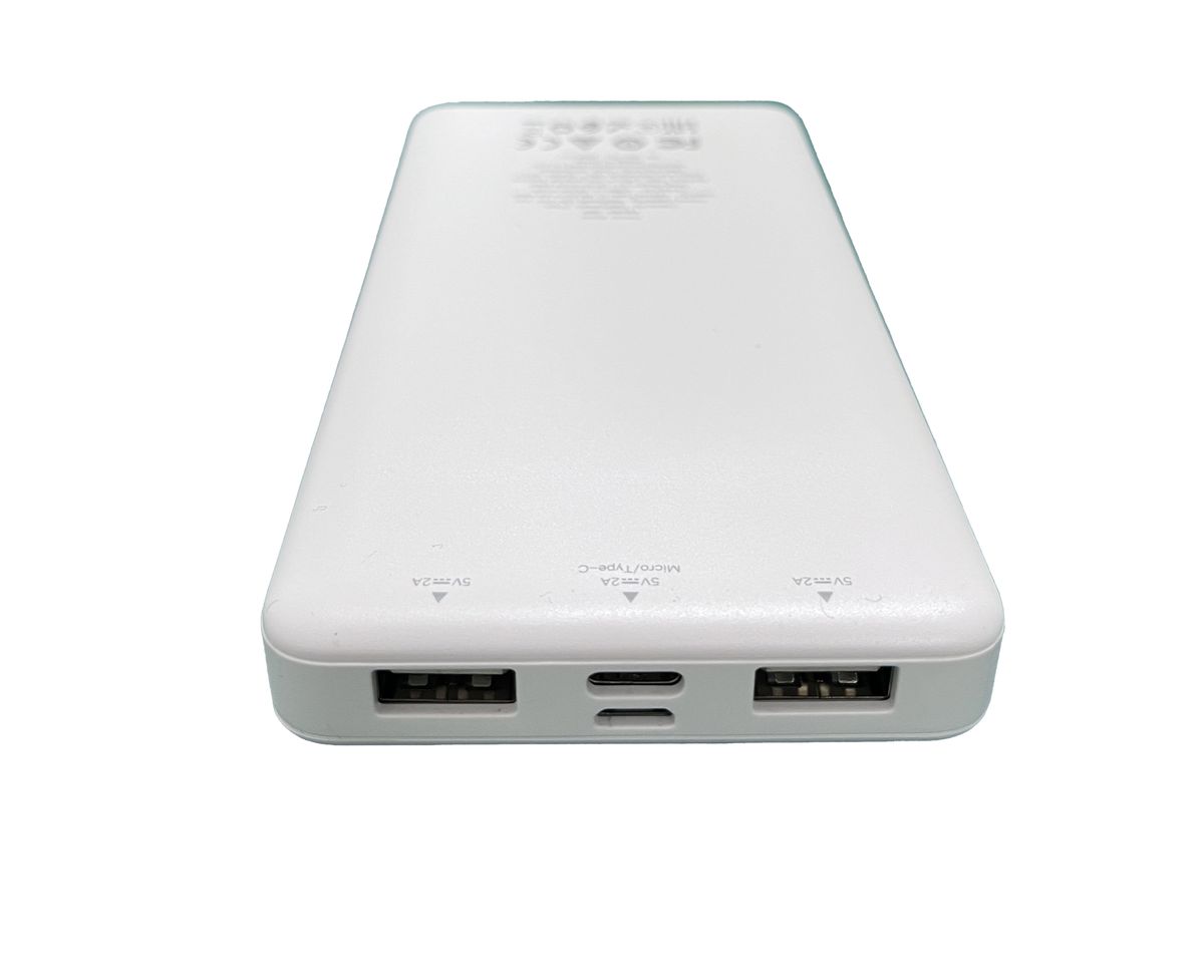J84 White  10000 Mah Power-Bank Dual Fast Charging