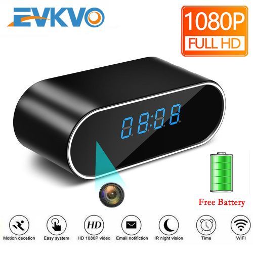 Mini Cctv IP Camera Clock 1080P Alarm Motion Detection WiFi