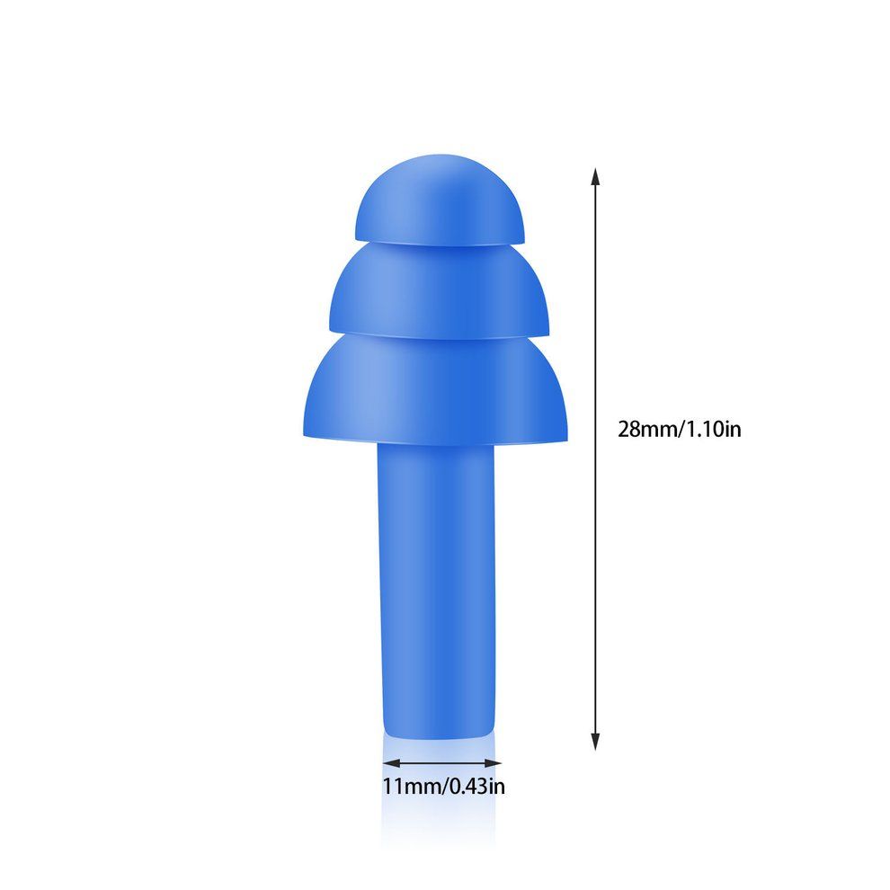 A Pair Sili One Ear Plugs Anti Noise Snore Earplugs Noise Redu Tion For Study-blue