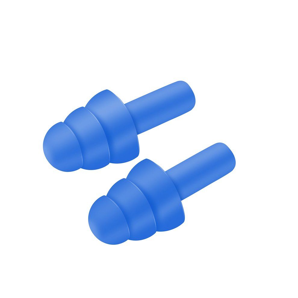A Pair Sili One Ear Plugs Anti Noise Snore Earplugs Noise Redu Tion For Study-blue