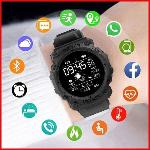 FD68 Smart Watch IP67 Waterproof Health Monitor 1.44-Black