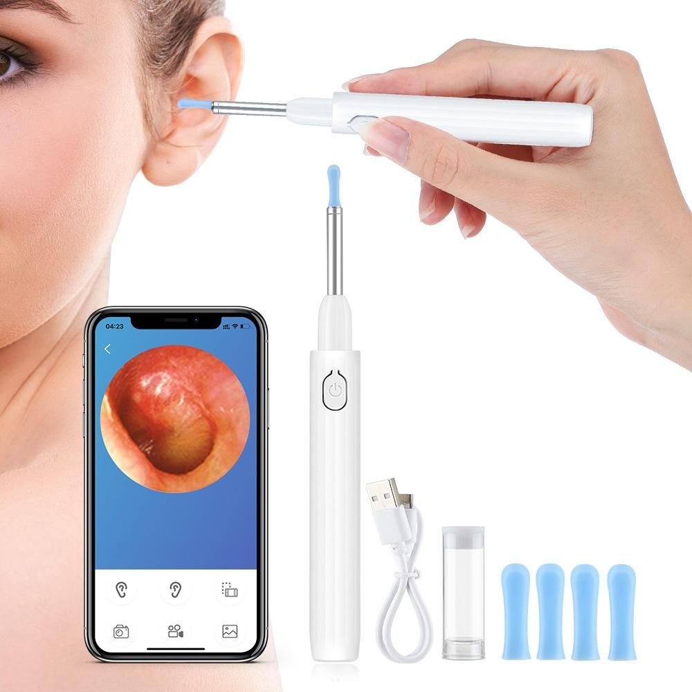 Smart Visible Ear Wax Removal Tool, Ear Camera Otoscope with LED for iOS Android