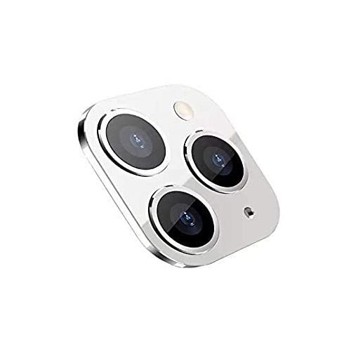 For IPhone X XS XSmax Seconds Change 11 PRO MAX Newest Metal Aluminum Camera Lens Case Sticker Full Camera Protective Cover(#SILVER]